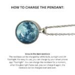 Glow in The Dark Full Moon Pendant | Silver-Toned Cable Chain Celestial Round Moonstone Pendant Necklace | Gift for Women and Girls - Image 3
