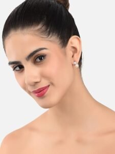 Combo of 3 Cubic Zirconia & Pearls Contemporary Stud Earrings For Women - Image 4