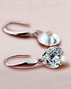 Enchanting Light Weight Cubic Zircon Crystal Drop Earrings for Women and Girls, for Daily Use, Office Use - Image 3