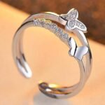 Delicate Hug Silver Ring For Women I AM Enough Love Adjustable Finger Rings For Women Girls Love Gifts Women's Jewellery Rings Combo - Image 6