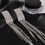 Stylish Italian Designer Gold and Silver Plated Tassel Earrings for Women - Image 2