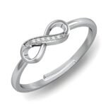 Sterling Silver Rings for Women, Infinity Ring for Women & Girls, Stylish Rings for Women, Infinite Love Proposal Ring for Girlfriend Free Size