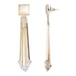 women Crystal Earings Gold Plated Dangler Earrings for Girls and Women - Image 5