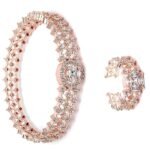 American Diamond Studded Artistically Designed Celebrity Inspired American Diamond Bracelet Jewellery For Girl and Women