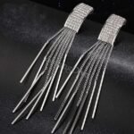 Stylish Italian Designer Gold and Silver Plated Tassel Earrings for Women - Image 5