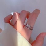 Delicate Hug Silver Ring For Women I AM Enough Love Adjustable Finger Rings For Women Girls Love Gifts Women's Jewellery Rings Combo - Image 5