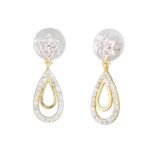 Women's/Girls 24K Gold Plated Sparkling Nakshatra Drop Dangle Brass Metal Earrings (Golden) - Image 4