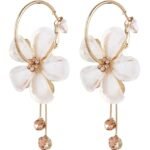Earings Gold Plated Floral Earrings for Girls and Women