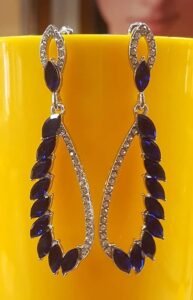 Celebrity Inspired Crystal Studded Dangler Earings Earrings for Girls and Women - Image 4