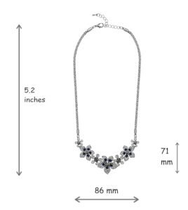 Women's Non-Precious Metal Marilyn Avant-Garde Fashion Necklace (Blue and Silver) - Image 3