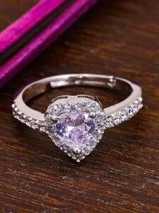 Sterling Silver Cubic Zirconia Finger Ring For Women And Girls|with Authenticity Certificate, 925 Stamp - Image 5