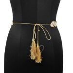 Saree waist hip belt kamarband pan gold - Image 3