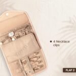 Cotton Jewellery Organisers Travel Organizer Bag For Earrings, Rings, Necklace, Chain, Organiser Pouch For Gold Accessories Storage Women Girls, Soft Pink - Image 4
