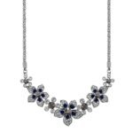 Women's Non-Precious Metal Marilyn Avant-Garde Fashion Necklace (Blue and Silver)