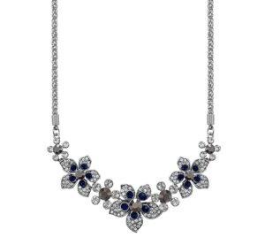Women's Non-Precious Metal Marilyn Avant-Garde Fashion Necklace (Blue and Silver)