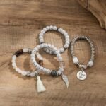 I Love You Feather Tassel Charm Multilayer Beaded Bangle Bodhi Bracelet for Women and Girls - Image 4