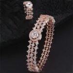 American Diamond Studded Artistically Designed Celebrity Inspired American Diamond Bracelet Jewellery For Girl and Women - Image 5