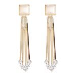 Jewellery for women Crystal Earings Gold Plated Dangler Earrings for Girls and Women