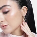 Women's/Girls 24K Gold Plated Sparkling Nakshatra Drop Dangle Brass Metal Earrings (Golden) - Image 5