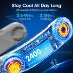 Neck fan for Women Hands Free Bladeless Personal Mini Fan,3 Speeds 62 Air Outlet, Free Adjustment Personal Cooling Fan - Image 2