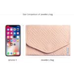 Cotton Jewellery Organisers Travel Organizer Bag For Earrings, Rings, Necklace, Chain, Organiser Pouch For Gold Accessories Storage Women Girls, Soft Pink - Image 2