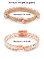 Set Of 2 Rose Gold Dazzling Austrian Diamonds Bracelet For Women - Image 2