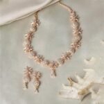 Rhodium Plated Silver Toned White American Diamond Studded Necklace With Earring Jewellery Set For Woment and Girl - Image 6