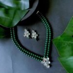 18k Gold Plated Traditional Kundan & Pearl Studded Necklace Jewellery Set For Women - Image 6
