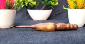 Rosewood and Resin mix Crochet hook 7 inch - Resin crochet hook Ergonomic Handle Crochet Hooks for Knitting and Crocheting yarn craft weave (6mm)